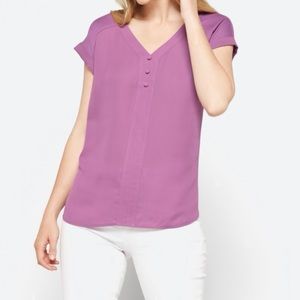 Fortune + Ivy Helena Mixed Material Blouse